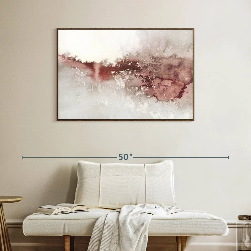 Douces vagues I, Cadre flottant noyer, 40 po x 27 po