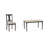Io 5 Piece Two Toned Wood and Upholstered Dining Set-477336001
