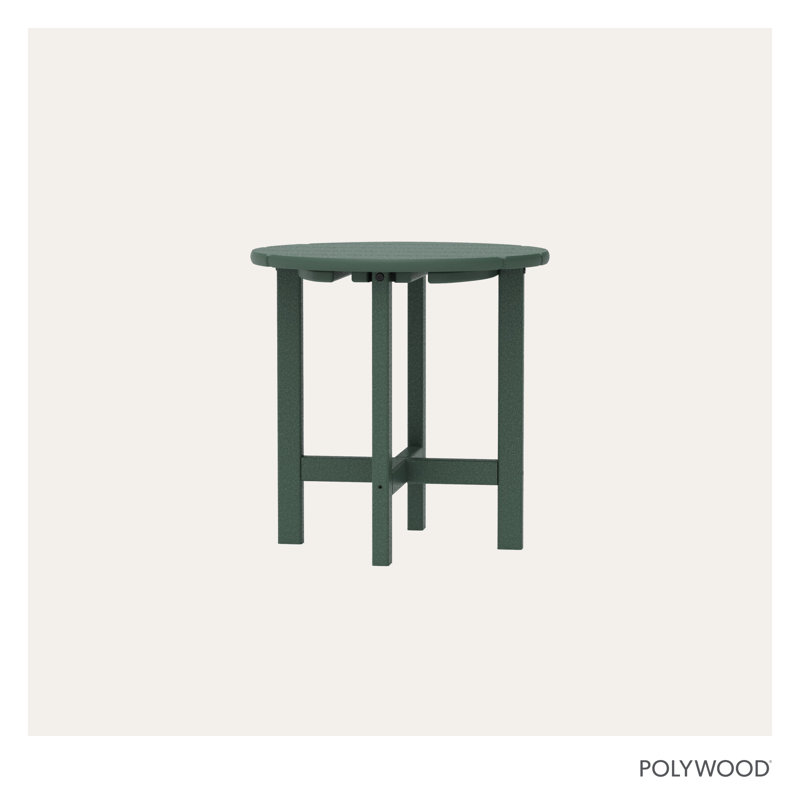 POLYWOOD Round 18" Side Table, Green