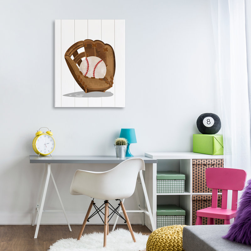 Baseball sportif avec toile gantée, design par Christine Simpson Art, H 40 po x l 30 po