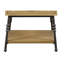 Table d'appoint, pieds en métal, finition noix de cajou, placage, un tiroir, tablette inférieure ouverte, beige, bois massif + , profondeur, largeur, poids Table finie avec tiroir et beige 25,29 po 24,21 po 53,33 lb