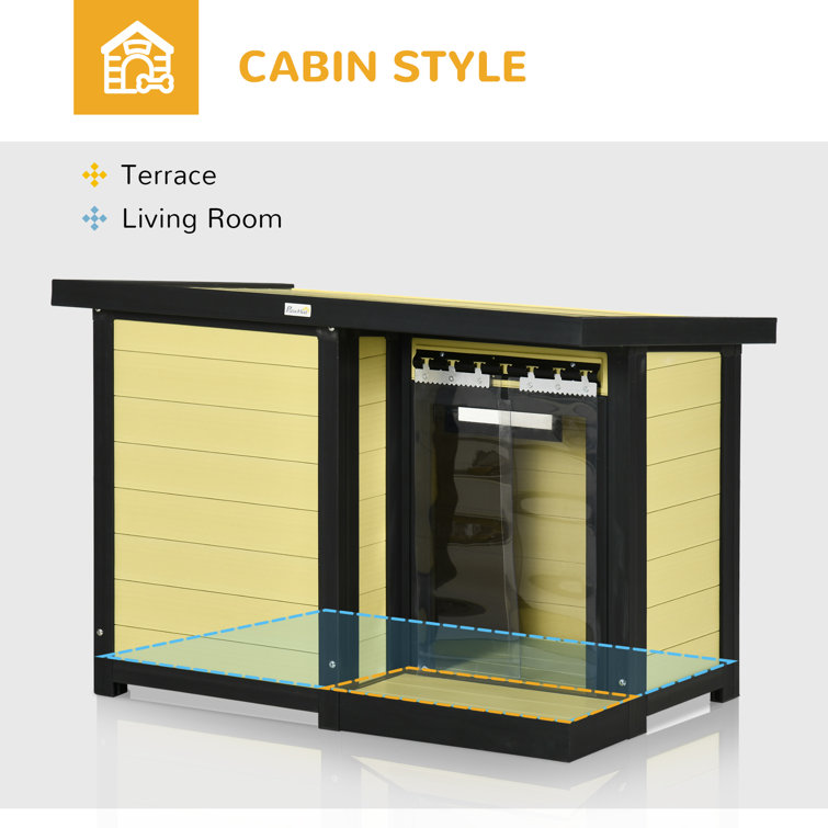 Shelley Insulated Dog House Archie & Oscar Finish: Natural Wood/Black