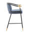 Tabouret de comptoir rembourré de 26 po de hauteur avec structure en métal (ensemble de 2)-1465744935