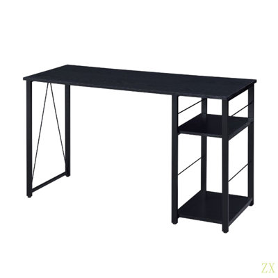 Rectangular Writing Desk With 2 Tier Shelf Ideal For Office Or Study In Bedroom Or Living Room