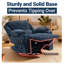 93cm Wide Chenille Standard Recliner with Massager-204539756