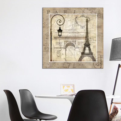 Paris Holiday by Keith Mallett - 1 Piece Wrapped Canvas Wall Art