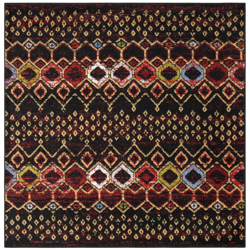 Tapis géométrique Poarch Performance, Carré 3 pi