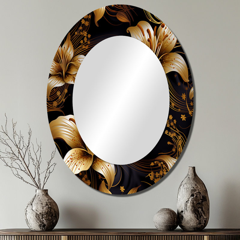 Miroir mural doré doré, 40 po x 30 po