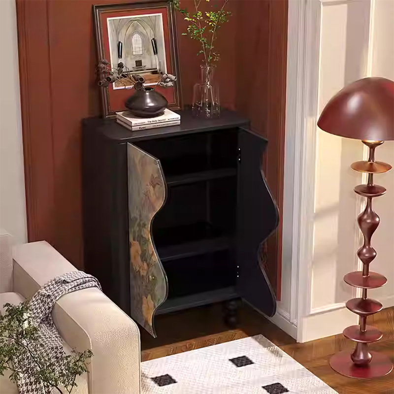Grande armoire de rangement avec cadre en bois de pin
