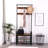 Versatile Hall Tree With Integrated Shoe Bench And Hooks For Entryways