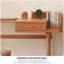 Bureau moderne en bois de cerisier Burlywood-755129504
