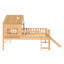 House Loft Bed With Slide,Playhouse Bed With Star Moon-Shaped Designs And Window, Chic Design With LED Lights,No Box Spring Needed-260246878-260246879
