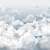 Crafted Clouds 4-Panel Wall Mural 8.8' L x 110.2" W