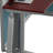 Modern Straight Workstation with Storage & Accessory Kit, Engineered Wood, Hansen Cherry