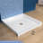 38 In L X 38 In W ADA Low Threshold Center Drain Shower Base With Slope Type Threshold, Matching Glossy Surface Open Design, Wheel Chair Access, Low Profile, White