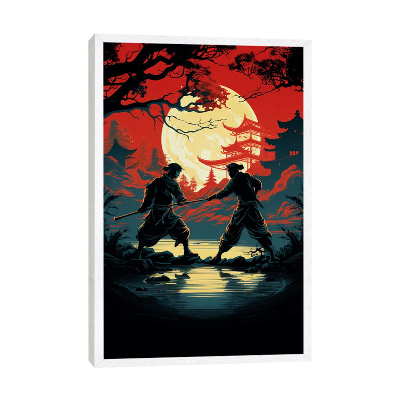 Samurai Garden II by Durro Art - Gallery-Wrapped Canvas Giclée on Canvas, 66.04 cm H x 45.72 cm W, White Floater Frame