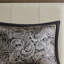 Ensemble de couvre-lit en jacquard 5 pièces avec coussins décoratifs noir très grand-117515516-117515518