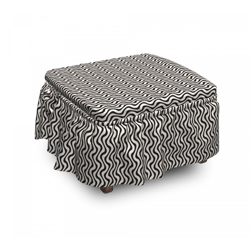 Housse pour repose-pieds abstract lines