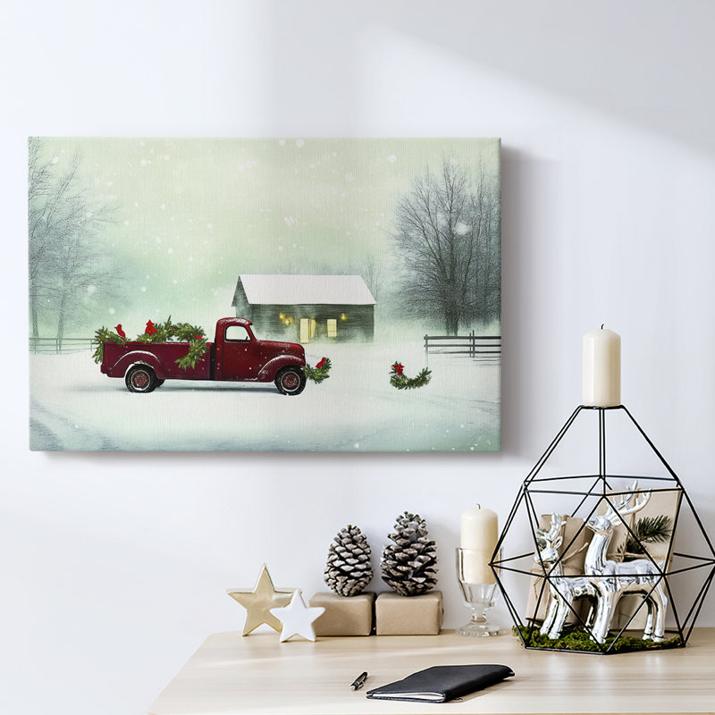 Christmas Holiday Arts - Toile tendue avec châssis, H 24 po x l 36 po