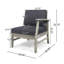 Fauteuil droit PERLA, gris-809640584-809640585-809640582