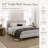  Queen Size French Retro Wingback Bed Frame, Teddy Fabric Upholstered, Sturdy Slat Support, No Box Spring Needed, Easy Assembly, Light Gray-1469637797-1469637796