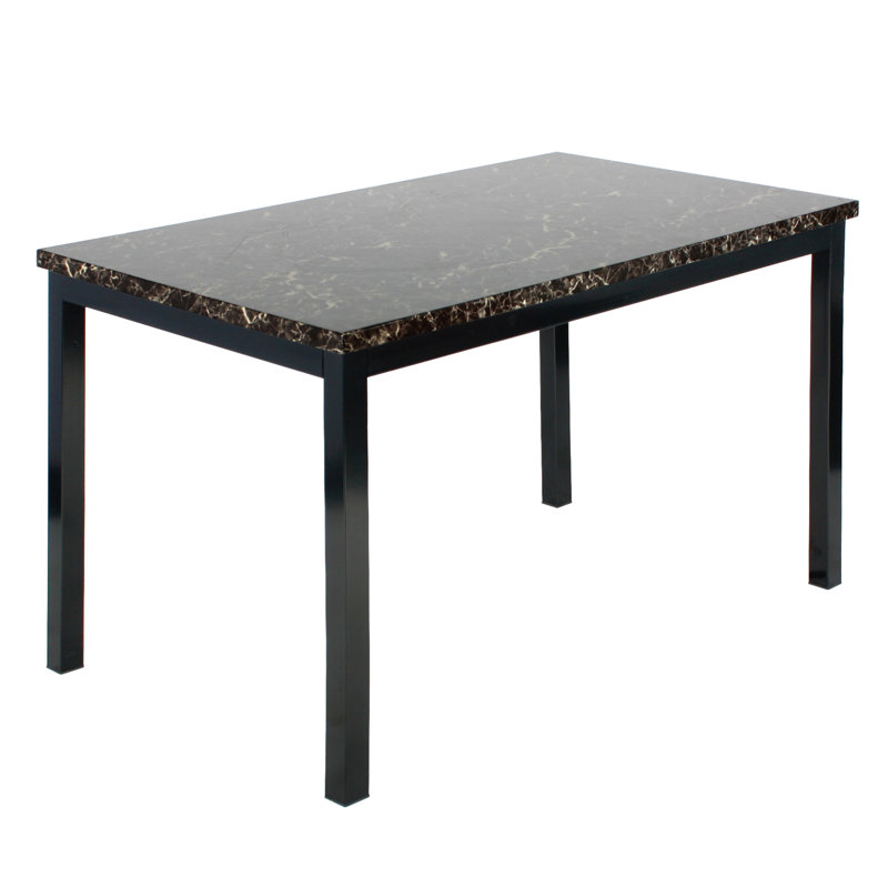 Rectangular with Steel Base Dining Table, Galaxy