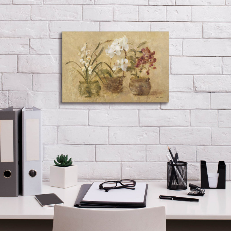«Collection Of Orchids» par Cheri Blum, art mural sur toile, H 12 po x l 18 po x P 0,75 po