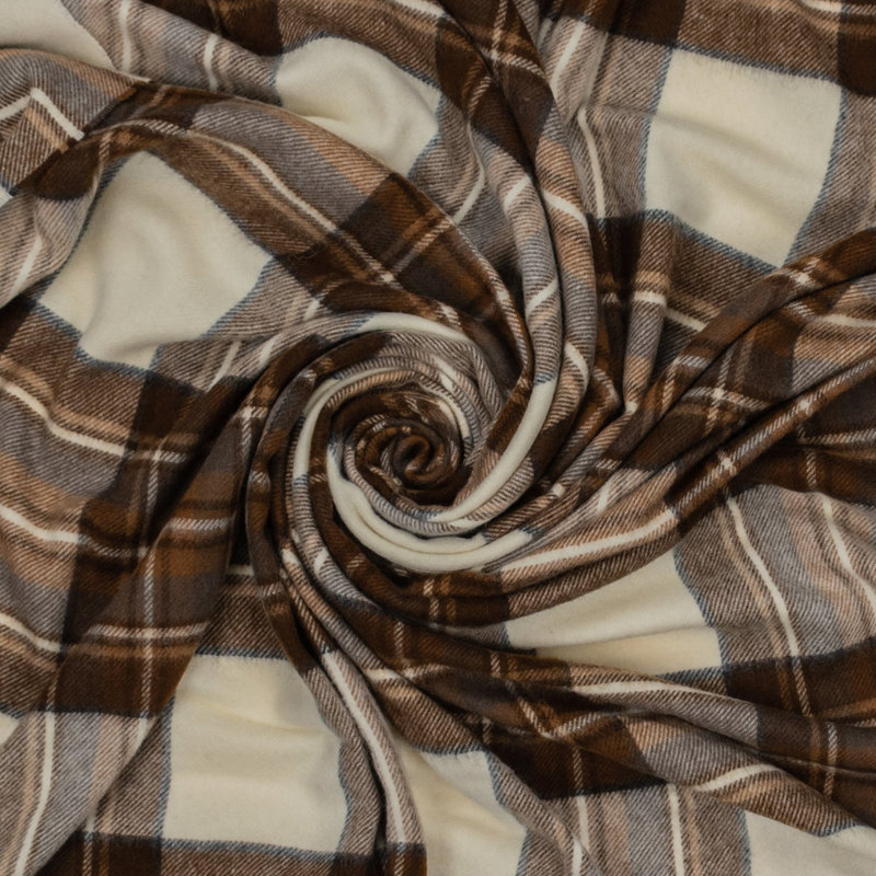 Jeté en laine highland merino, Robe naturelle Stewart