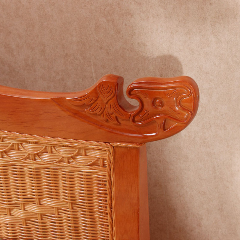 Chaises longues d'intérieur moderne en rotin moderne, Face à la gauche