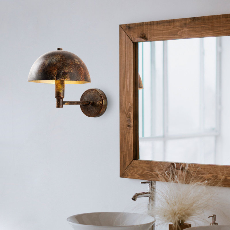 Vintage Metal Wall Lamp, 20.0 x 11.8 x 9.4 inches | Durable Metal Body, Ø8.0 x 4.0 inches Cap | E14 Socket, Max 40W (Bulb Not Included) | Stylish Lighting for Home Decor, IP20 Rated for Indoor Use