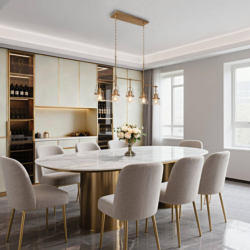Sifert 5 - Light 37.5'' W Linear Glam Kitchen Island Pendant ETL Certified