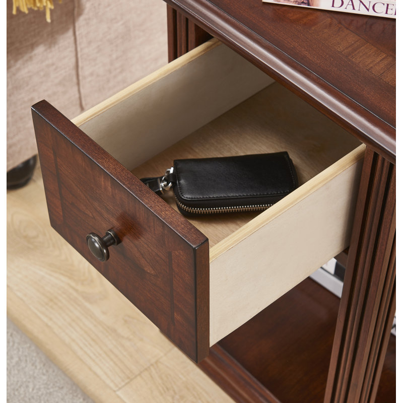 Rutledge Solid Wood Top End Table with Storage