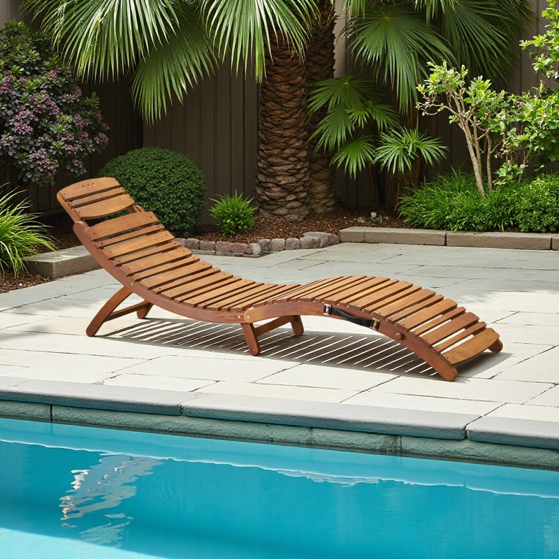 CHAISE EN BOIS PLIABLE ET PLIABLE, Brun