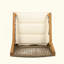 Chaise d'extérieur en bois d'acacia et osier avec coussins de patio
