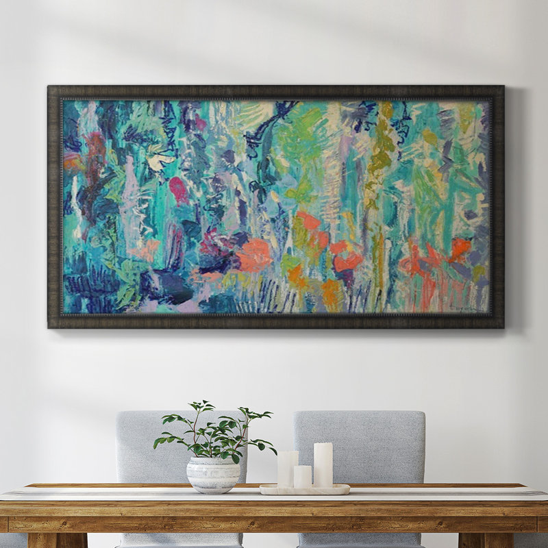 Toile encadrée de qualité supérieure Downpour Butterflies - prête à être accrochée, Toile encadrée noire à coins fermés