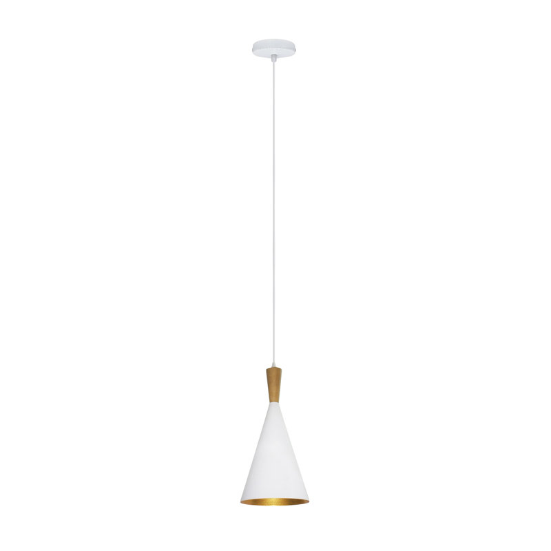 Noxen 1 - Light Polished Nickel Cone Pendant