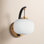 Kace Single Light Glass Dimmable Armed Sconce