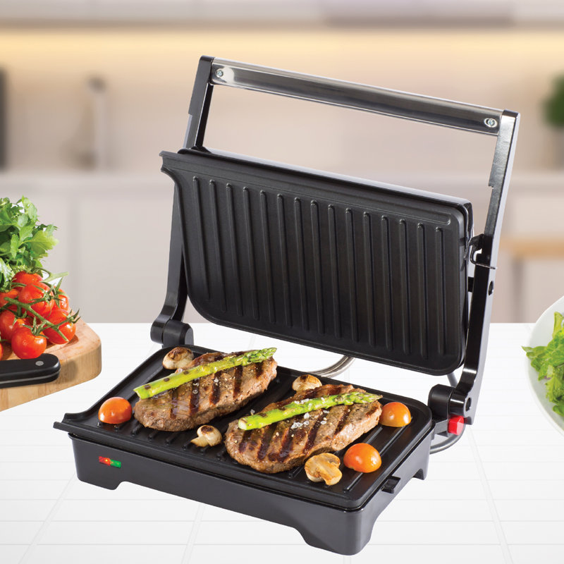 Daewoo 2-in-1 Open Health Grill Or Closed Sandwich Toaster Panini Press Toastie Maker