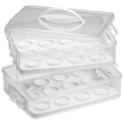 Contenant alimentaire 2 couches pour petits gâteaux