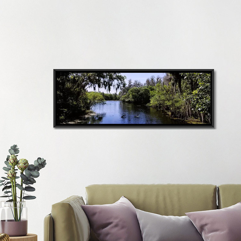 «Hillsborough River, Tampa, Florida», reproduction de photo sur toile, H 16 po x l 48 po x P 1,5 po, Toile avec cadre noir