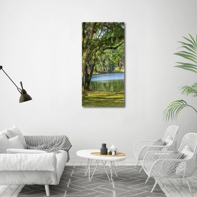 Lake In The Park - Wrapped Canvas Print