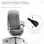 Fauteuil de travail respirant avec repose-pieds, tissu en lin gris foncé pour circulation d'air en lin gris, favorisant une posture optimale