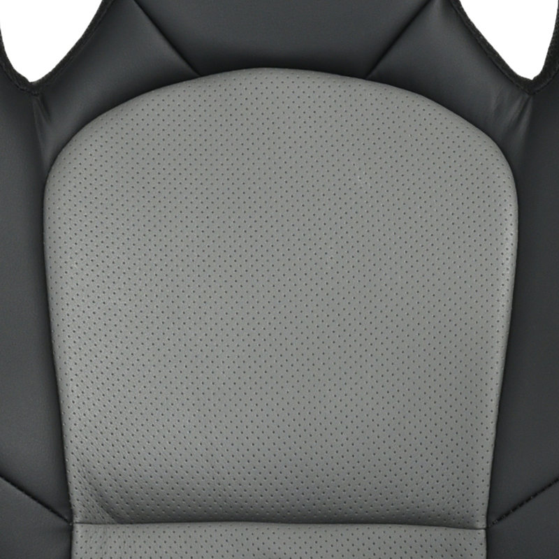 Wade Logan Abdulrahman Adjustable Reclining Ergonomic Swiveling PC & Racing Game Chair in Black/Grey