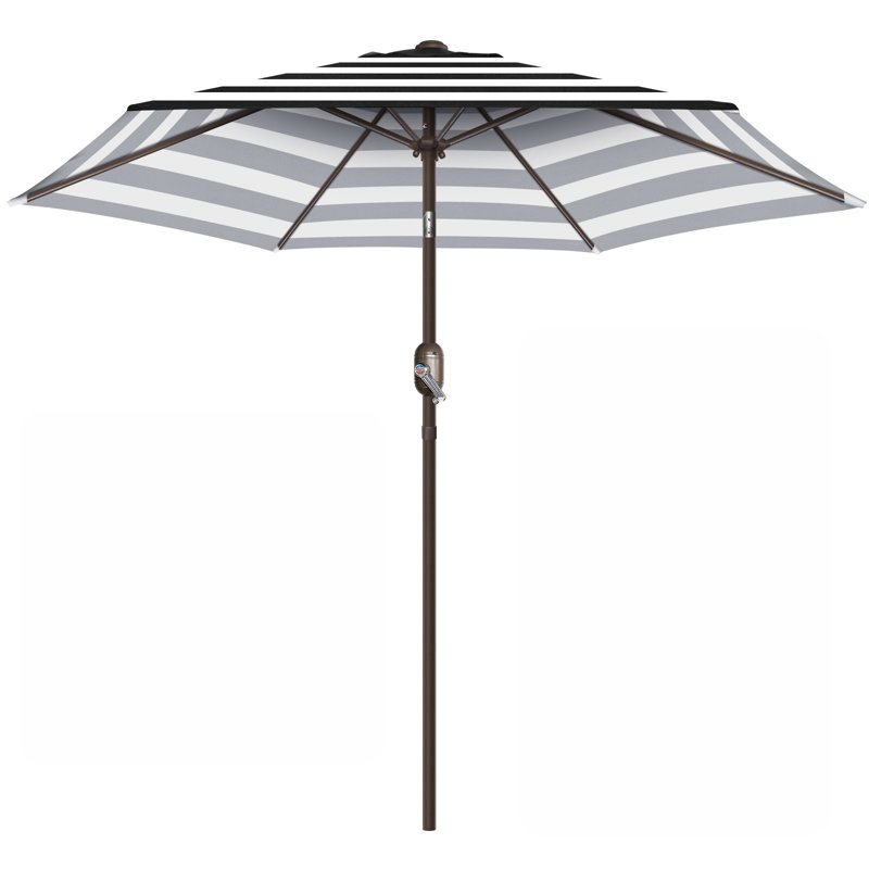 Parasol Shadan avec contrepoids inclus, Noir / blanc