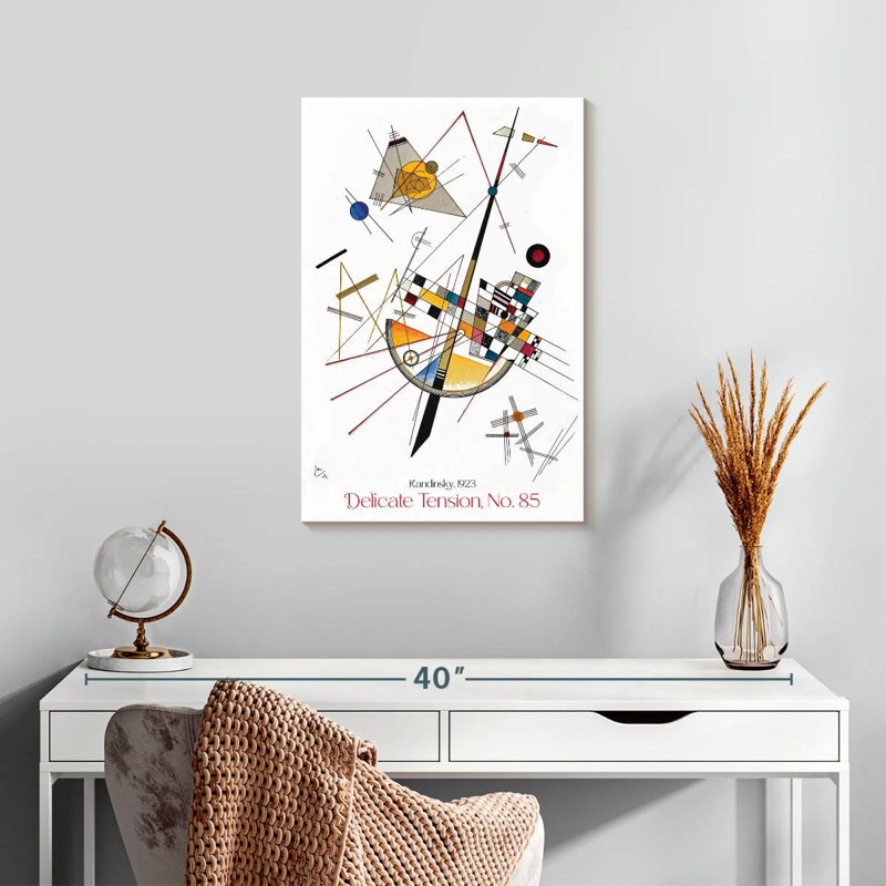 Affiche d'exposition Delicate Tension 85 Kandinsky, H 24 po x l 16 po