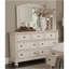 Commode de 7 tiroirs au fini blanc antique-2064917627