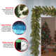 9ft' North Valley Spruce Artificial Christmas Garland with LED Lights 