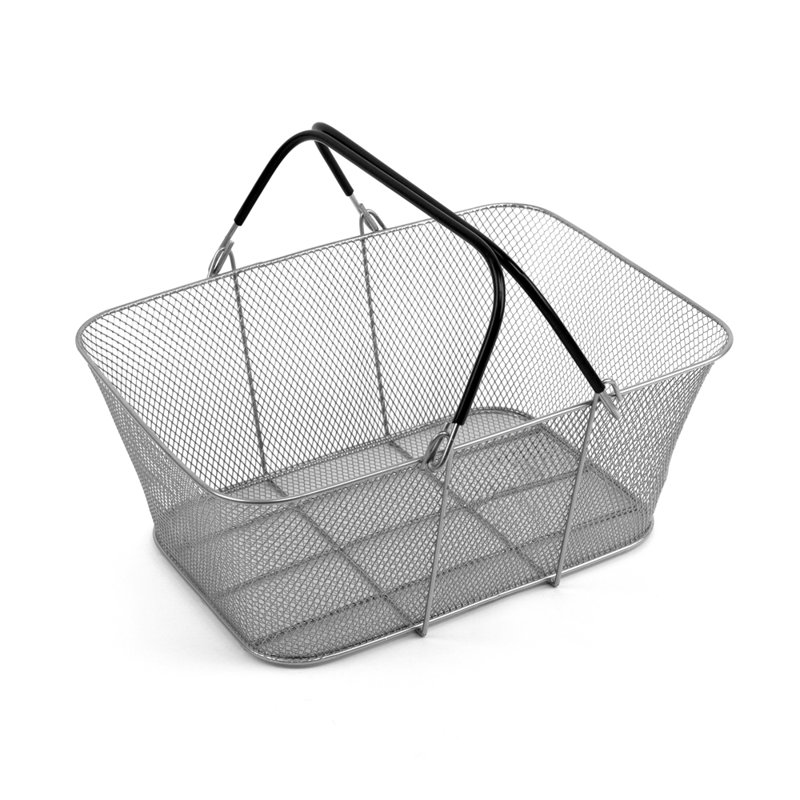 Shopcrate Mesh Shop Basket, Silver