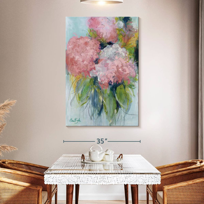 Hortensias roses Avery I, H 51 po x l 34 po