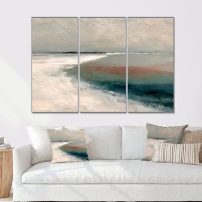 Summer Beach Waves Shorelines In Prince Edward Island  - Landscapes Wall Art Print Set